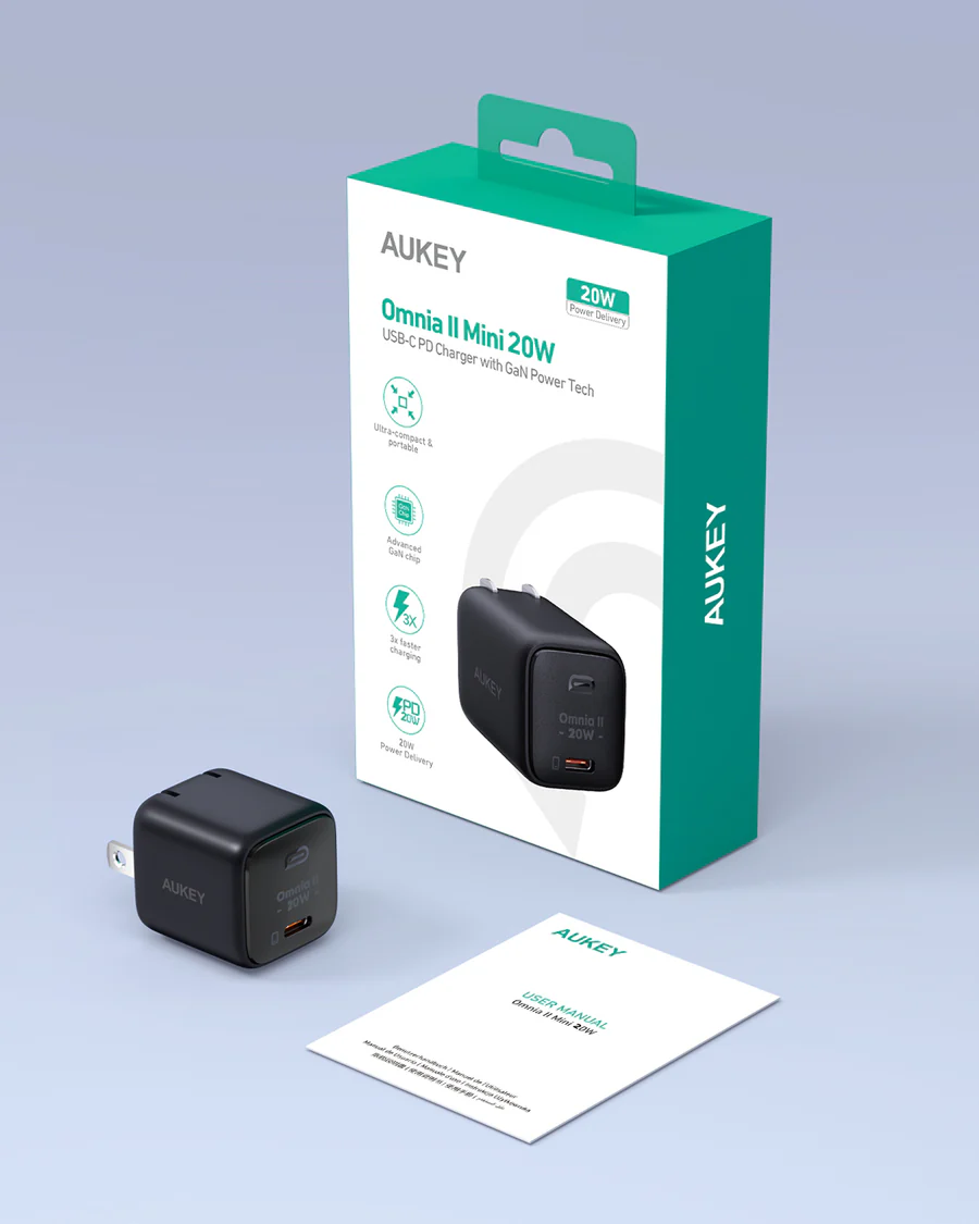  Aukey Mini 20w Usb-C PD Charger